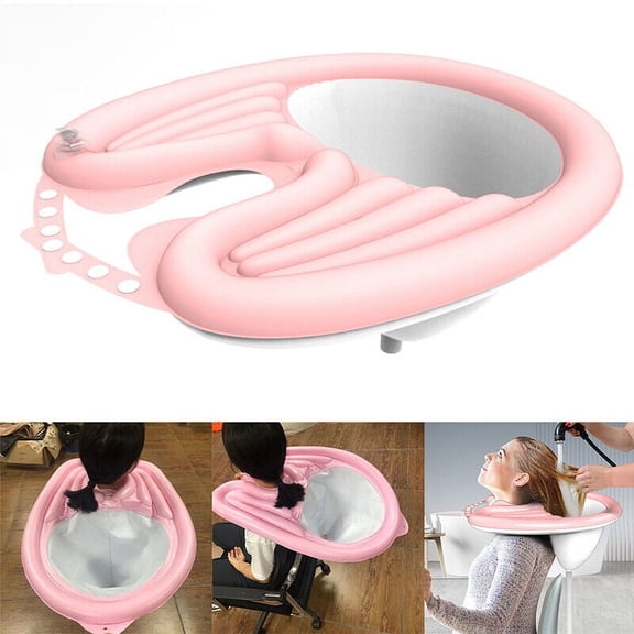 Portable Inflatable Hair Washing Tray Rinse Basin For Home & In Bed Shamp