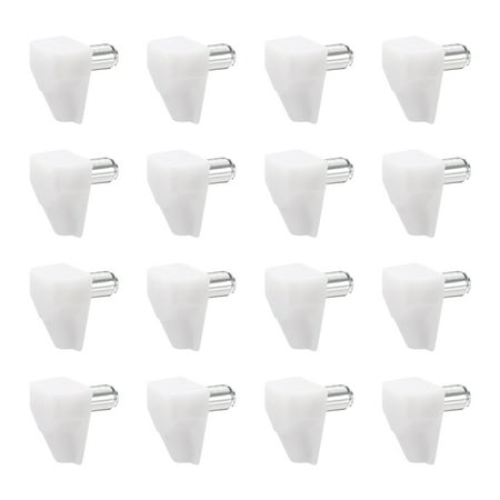 

100pcs Plastic Shelf Support Pegs 5mm Cabinet Shelf Clips Shelf Steel Pin Peg for Kitchen Furniture Book Shelves White