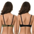 thumbnail image 2 of Curve Muse Women's Plus Size Perfect Shape Add 1 Cup Push Up Underwire Bras-2PK-Black/Print Yellow,Black-34C, 2 of 7