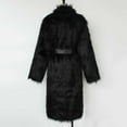thumbnail image 4 of qucoqpe Womens Winter Long Faux Furry Coat Ladies Elegant Warm Fuzzy Jacket Fashion Outwear Parka Overcoat, 4 of 5
