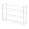 Whitmor 3-Tier 9 Pair Stackable Shoe Rack, Metal and Resin, White