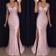 thumbnail image 2 of Vestido de lentejuelas Prolriy para mujer, largo dorado, para fiesta, noche, dama de honor, lentejuelas, baile de graduación, escote en V, para mujer, vestidos festivos para mujer, vestido de, 2 of 4