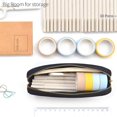 thumbnail image 2 of Holzlrgus Pencil Pen Case, Big Capacity Pencil Pouch Canvas Makeup Bag Durable Office Stationery Organizer - Black, 2 of 7