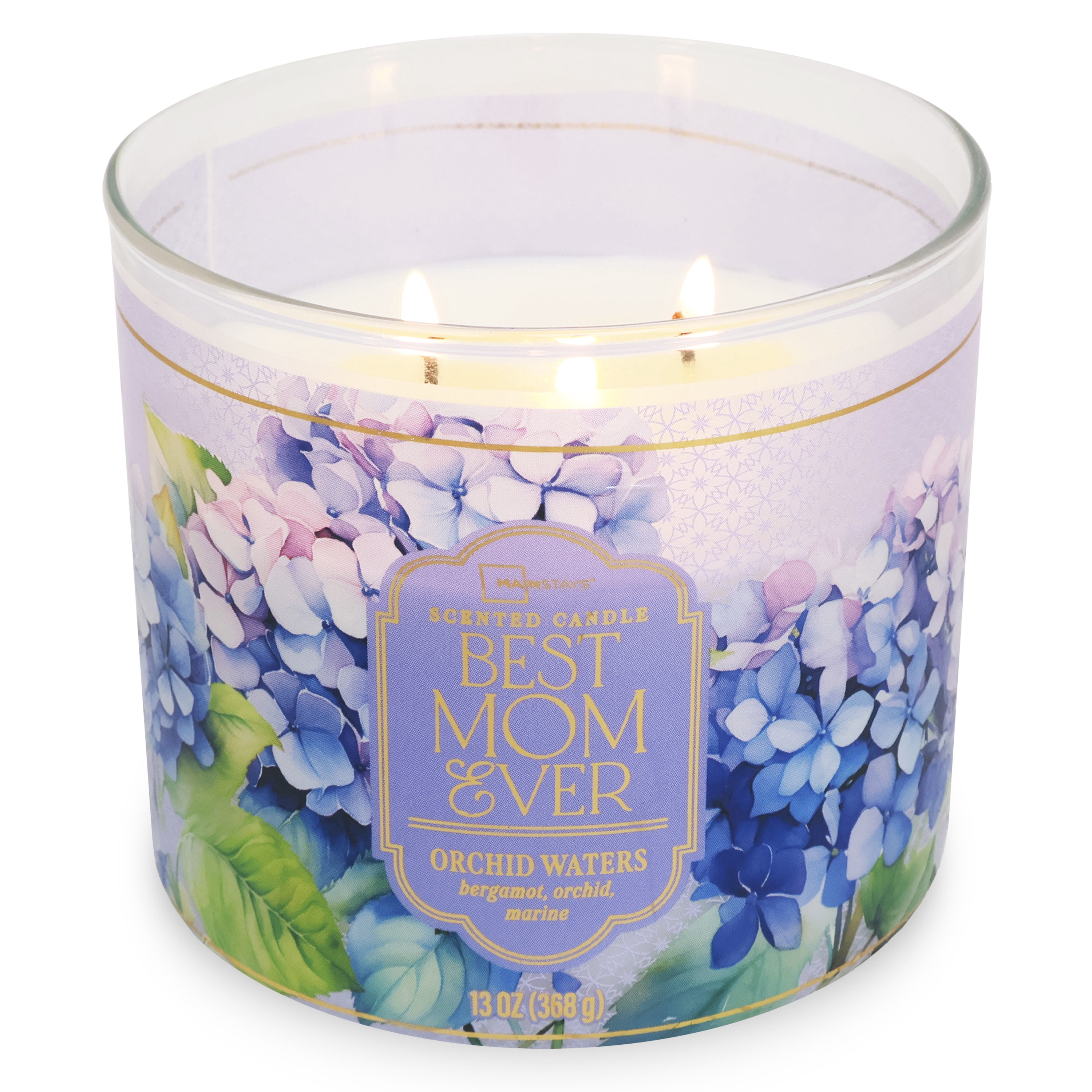Mainstays 3-Wick Mothers Day Wrapped Candle "Best Mom Ever", 13-Ounce