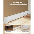 thumbnail image 5 of KFFKFF 6 ft Baseboard Heater Cover, Durable Steel Front Panel for Electric Heating Units, Easy-to-Install Replacement for Home Use, Ideal for Bedrooms, White Finish, 5 of 9