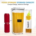 thumbnail image 3 of Shazo 4 Pack 2.8L Airtight Food Storage Containers with Lids – Spaghetti & Pasta Containers for Pantry Organization, BPA Free Kitchen Canisters for Cereal, Flour, Sugar, Rice & Dry Food Storage, 3 of 8