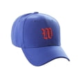 thumbnail image 3 of Daxton Structured Baseball Hat Cap Curved Visor Old English Font Alphabet A to Z, Royal Hat Red W, 3 of 4