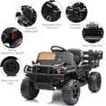 thumbnail image 5 of YOFE Black 12 V Tractor Truck Powered Ride-On with Trailer, 5 of 12