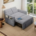 thumbnail image 2 of Craftian 3-in-1 Convertible Futon Sofa Bed, Modern Sleeper Sofa with Pull-Out Bed for Small Place, Gray, 2 of 10