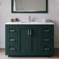 thumbnail image 2 of Wyndham Collection Miranda 48" Wood Single Bathroom Vanity in Green/Nickel Trim, 2 of 7
