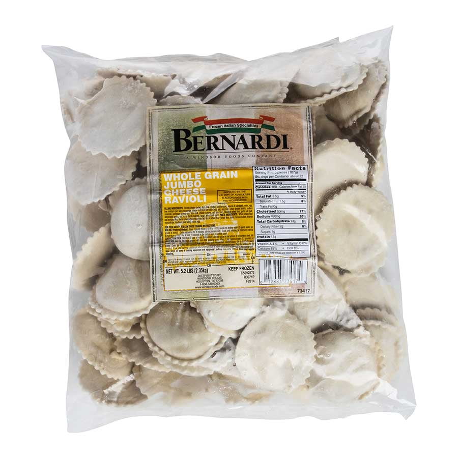 Bernardi Whole Grain Jumbo Cheese Ravioli Pasta, 5.2 Pound 2 per