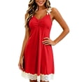 thumbnail image 6 of Nightgowns for Women Sexy Sleep Shirt Sleeveless Bow Lace Night Gowns Nightshirt Soft Sleepwear Pajams Dress, 6 of 8