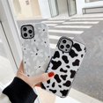 thumbnail image 2 of Funda Floral De Vaca Para iPhone 13 12 11 Pro Max X XS XR SE2 8 Plus 7 A Prueba De Golpes Suave TPU Cubierta Completa, 2 of 4