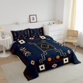 thumbnail image 3 of Erosebridal Tribal Aztec Comforter Sets Full Size,Black Comforters & Duvets,Geometry Room Decor,3-Piece, 3 of 7