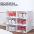 thumbnail image 4 of Niceauty 6Pcs Foldable White Shoes Organizer Storage Box with Clamshell Design, 4 of 4