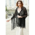thumbnail image 6 of RIIQIICHY Womens Floral Lace Scarf Pashmina Scarves for Women Shawls and Wraps for Evening Dresses Black, 6 of 6