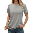 thumbnail image 2 of DailyTrove Women's Classic Short Sleeve Tee - Crew Neck Casual T-Shirt, Versatile in Multiple Colors, 2 of 6