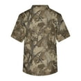 thumbnail image 4 of Domuza Scrub Tops Men Plus Size Short Sleeve V-Neck Medical Workwear Camo Print Stretch T Shirts Comfort Soft Nursing Tops with Pockets Light Brown XXXXL, 4 of 4