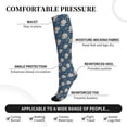 thumbnail image 3 of Lsque Space Puppy Pattern Sport Compression Socks for Men & Women 15-20 mmHg Knee High Nurse Pregnant Running Medical and Travel Athletic, 3 of 5