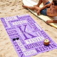 thumbnail image 4 of Microfiber Beach Towel Oversized Sand Free Quick Dry Absorbent Lightweight Travel Towel for Swimming Pool Camping Dark Blue Purple, 4 of 6