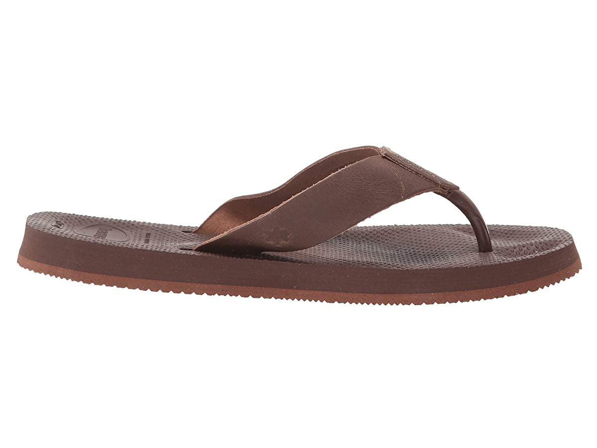 havaianas mens leather flip flops