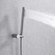 thumbnail image 4 of Sistema de ducha tipo lluvia montado en la pared Sumerain, juego de grifería de ducha de níquel cepillado con rociador de mano y válvula, 4 of 6