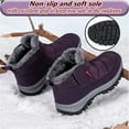 thumbnail image 4 of Winter Snow Boots for Men Women Warm Fur Lined Ankle Boots Waterproof Snow Shoes Comfortable Winter Shoes Purple, 4 of 7