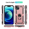 thumbnail image 2 of CASEFIV iPhone 15 Case,Rugged Military Grade Anti-Fall Shockproof Heavy Duty Protective Phone Case with Kickstand Magnetic Ring Stand Full Body Case for Boys Mens,Rose Gold, 2 of 7
