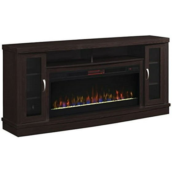 Classic Flame Hutchinson Infrared Electric Fireplace Entertainment Center Oak Espresso