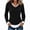 Black, variant on Long Sleeve Shirts for Women Faux Layered Tees V Neck Ribbed Tops Casual Slim Fit T-Shirt Fashion Fall Clothes Dark Blue XL