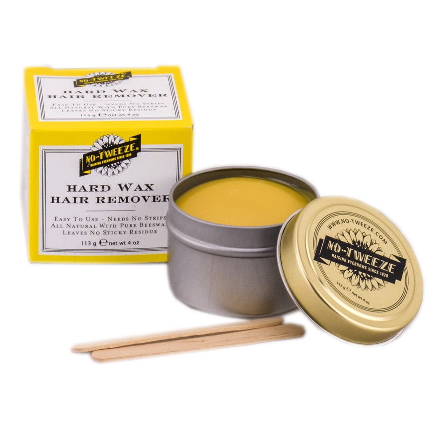 No Tweeze HARD WAX HAIR REMOVER PURE BEESWAX 4 oz. Body Hair Removal