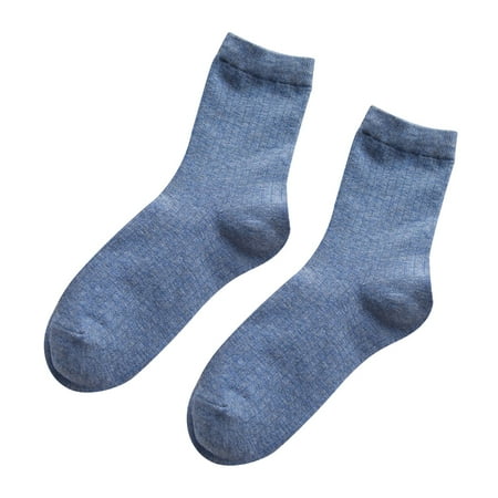 

Sanwood Winter Spring Solid Color Cotton Breathable Women Soft Warm Middle Tube Socks
