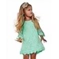 thumbnail image 3 of APRIL GIRL Robe de Demoiselle d'Honneur, Robe en Dentelle Manches 3/4 (Menthe, 6-7 Ans), 3 of 4