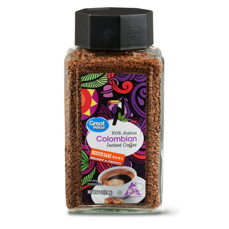 Great Value Colombian Instant Coffee, Medium Dark Roast, 7 (Best Instant Colombian Coffee)