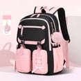 thumbnail image 2 of gcong Stylish Large Capacity Lightweight School Backpack For Daily Use Travel Bookbag With Multiple Compartments Light Pink, 2 of 3