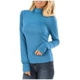 thumbnail image 1 of Dealovy Womens 3/4 Sleeve Shirts Cotton Linen Crew Neck Oversized Solid Color Split Lightweight Comfy Tees, 1 of 3