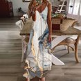 thumbnail image 1 of Qiopertar Robe d'Été Décontractée Imprimée Col en V Sans Manches à Bretelles en Solde Livraison Gratuite à Moins de 5$ jusqu'à 90 % de Réduction, 1 of 5
