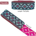 thumbnail image 5 of 2 Inch Embroidered Woven Ribbon 7 Yards Vintage Jacquard Ribbon Boho Flowers Straps Ribbon Fabric Trim Ribbon for Bohemian Persian Clothes Bag Holiday Christmas Decor Gift Wrap Decor, 5 of 9