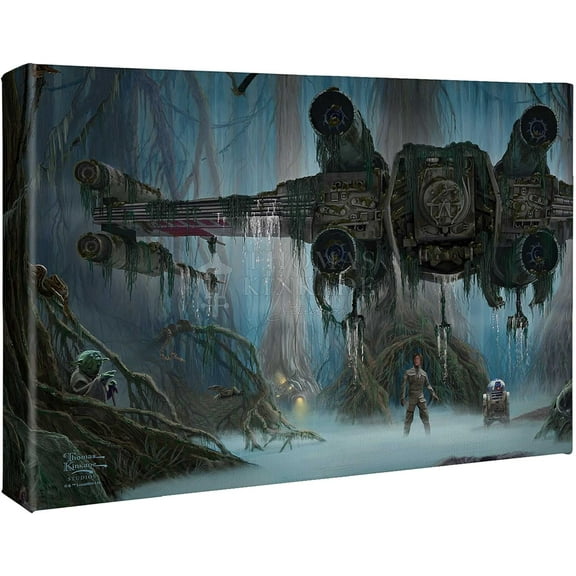 Thomas Kinkade Studios Star Wars Do. Or do not. There is no try. 10 x 14 Wrapped Canvas
