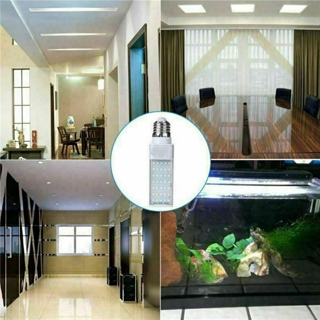 4X Fishpod Blanco Plant Aquarium 7W Grow Light LED Tank Fish Coral Bulb E27 Lámpara