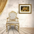 thumbnail image 3 of Manner of Fede Galizia 24x18 Gold Ornate Framed and Double Matted Museum Art Print Titled - Still Life with Apples on a Majolica Tazza, Together with Medlars and White Currants, 3 of 4