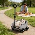 thumbnail image 4 of Rewenti Outdoor Cats Trailer Suitable for Cats and Dogs Pet Strollers Foldable Small Dog Transport Carts, 4 of 5