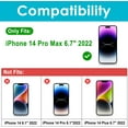 thumbnail image 4 of Aochakimg Tempered Glass Screen Film Protector for Apple iPhone 14 Pro Max, 2 Count, 4 of 8