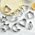 thumbnail image 7 of XGFHYJEH Christmas Molds for Baking, Small Metal Cookie Cutters Christmas, Christmas Molds 10 Piece Cake Molds DIY Baking Tools Cutters, 7 of 7