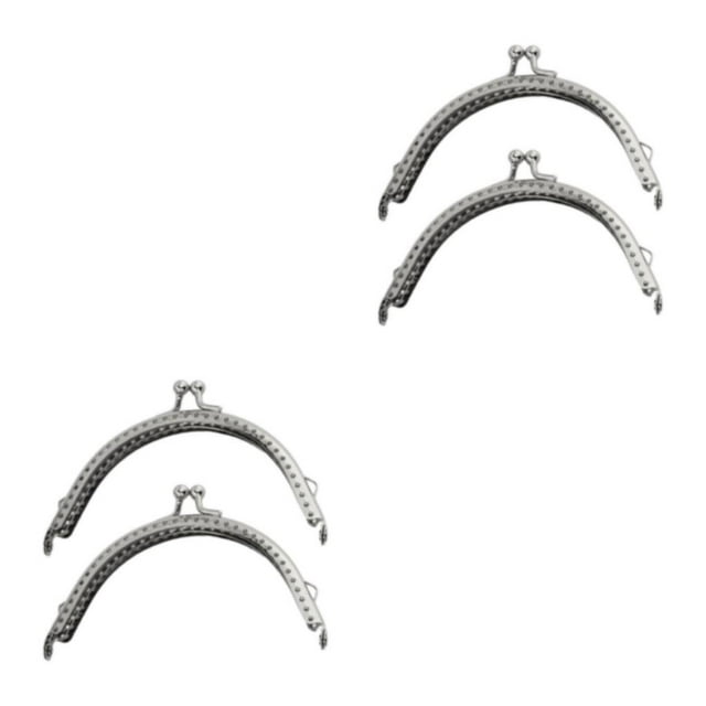 tssuouriy 2pcs/set Metal Frame Kiss Clasp Lock Easy To Sturdy And Durable Wonderful For DIY Crafts Widely Used silver 8.5CM 2Set