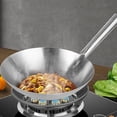 thumbnail image 3 of Stainless Steel Frying Pan Household Kitchen Wok Pan for Home Restaurant, 3 of 9