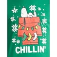 thumbnail image 4 of Snoopy Chillin Men's and Big Men's Christmas Graphic Tee, Sizes XS-3XL, 4 of 5