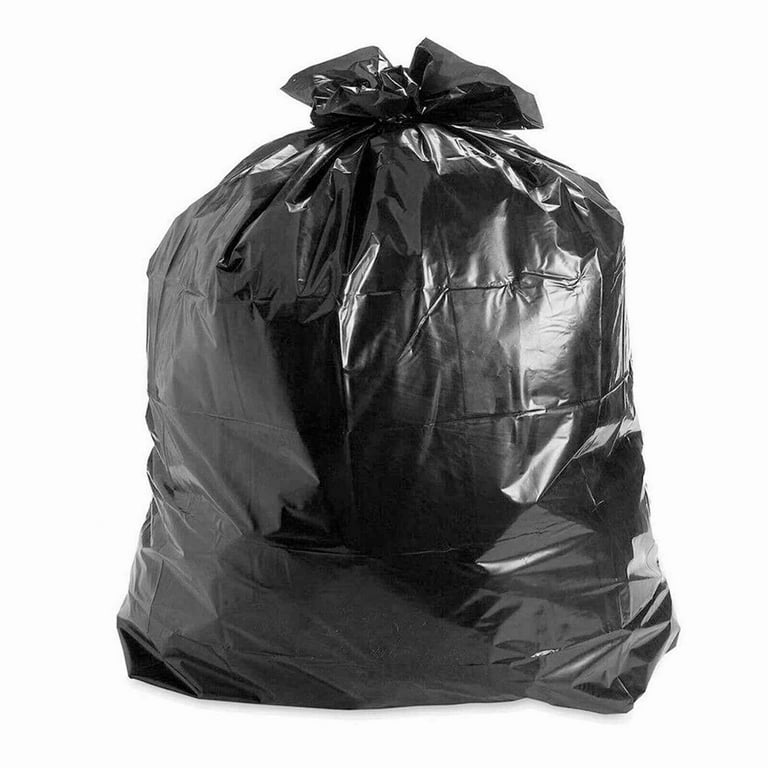50pcs Heavy Duty 45/65 Gallon Black Trash Bags 2 Mil Large Garbage