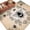 Brown, variant on Area Rug 2 x 3 Ft, Vintage Bees Crowns Indoor Accent Bathroom Rugs for Kitchen/Laundry Room, Retro Leaves Rings Gray Wooden Washable Non-Slip Runner Floor Mat for Entryway, Living Room
