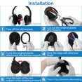 thumbnail image 5 of Geekria QuickFit Replacement Ear Pads Compatible with Edifier W830BT, W860NB Headphones, Ear Cushions ( Black), 5 of 6